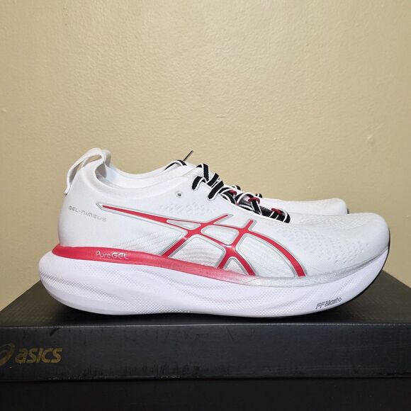 ASICS Gel Nimbus 25 Anniversary Pack White Red 1011B750-100 Men\'s Size 9 main image 8
